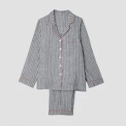 Men's Midnight Stripe Linen Pajama Set