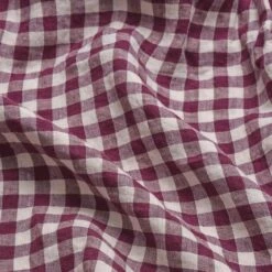 Berry Gingham Linen Flat Sheet -Piglet Berryginghamflatsheet 1