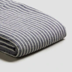 Front Page 3 Midnight Stripe Linen Duvet Cover
