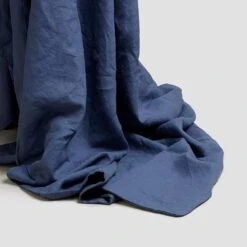 Blueberry Linen Fitted Sheet 9 Blueberry Linen Fitted Sheet -Piglet Blueberry Linen Duvet Cover Draped Detail Piglet in Bed ff44a83c 45a6 43e5 8416 9c9652496112