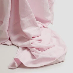 Blush Pink Linen Fitted Sheet 9 Blush Pink Linen Fitted Sheet -Piglet Blush Pink Duvet Cover Draped Detail Piglet in Bed d7df7e35 7f84 495d b74a 30779e0d84b2