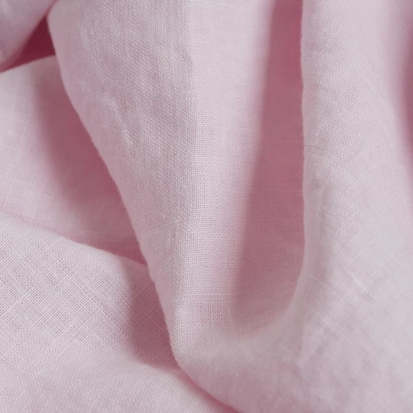 Blush Pink Linen Fitted Sheet 4 Blush Pink Linen Fitted Sheet - Image 2