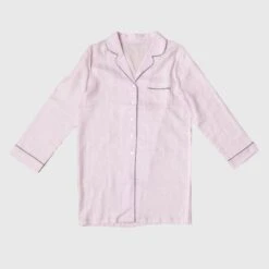 Blush Pink Night Shirt -Piglet Blush Pink Night Shirt Piglet in Bed