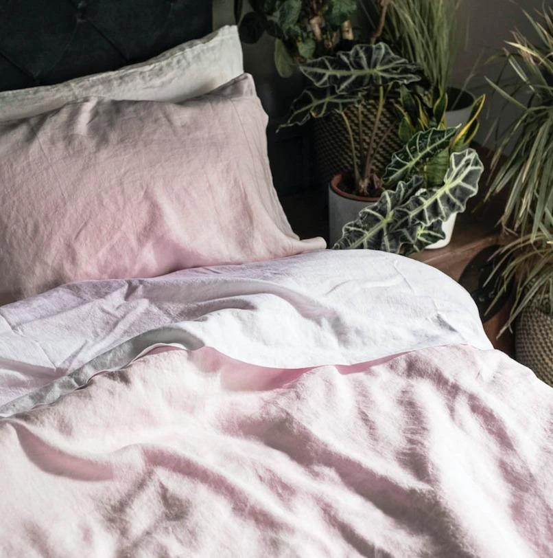 Blush Pink Linen Pillowcases (Pair) 5 Blush Pink Linen Pillowcases (Pair) - Image 3