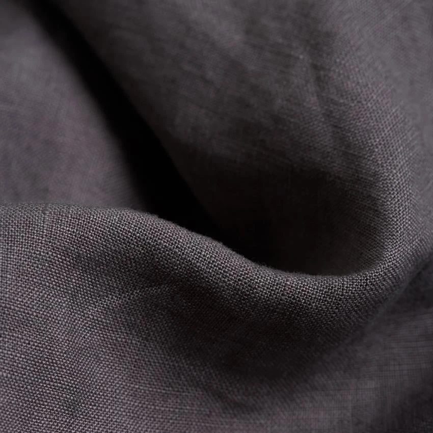 Charcoal Gray Linen Flat Sheet 5 Charcoal Gray Linen Flat Sheet - Image 3