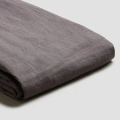 Charcoal Gray Linen Duvet Cover