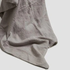 Dove Gray Linen Fitted Sheet -Piglet Dove Grey Linen Duvet Cover Draped Piglet in Bed 9ba566f7 986a 4544 91f6 5222c7617afa