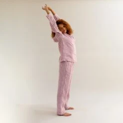 Orchid Gingham Linen Pajama Set -Piglet EG PIGLET ECOMM LOWRES 0268 34ff730f 60bc 4987 a278 29ade9ce3960 1