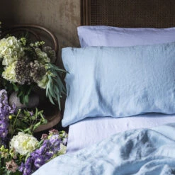 Lake Blue Linen Pillowcases (Pair) -Piglet LakeBlue 10