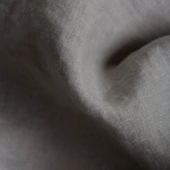 Dove Gray Linen Duvet Cover -Piglet Light Grey Details 6