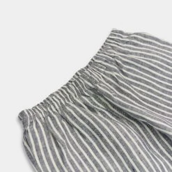 Midnight Stripe Linen Pajama Pants 12 Midnight Stripe Linen Pajama Pants -Piglet Linen Pajama Trouser Midnight Stripe Piglet in Bed i 1