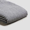 Midnight Stripe Linen Flat Sheet 2 Midnight Stripe Linen Flat Sheet -Piglet Midnight Stripe Linen Duvet Cover Piglet in Bed