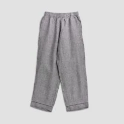 Men's Gray Linen Pajama Set -Piglet Pajama Trouser Grey PigletinBed 4