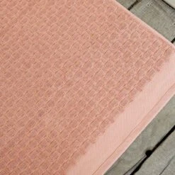 Creme Caramel Basketweave Cotton Bath Mat