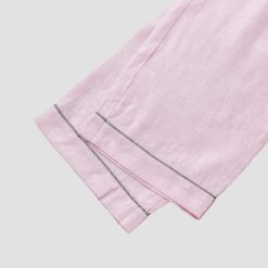 Blush Pink Linen Pajama Set -Piglet Piglet in Bed Blush Pink Linen Pyjama Trousers 2