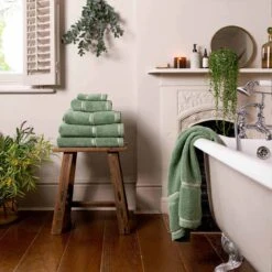 Meadow Green Hand Towel 12 Meadow Green Hand Towel -Piglet Piglet in Bed Cotton Towels Meadow Green Lifestyle 1300x1300 5