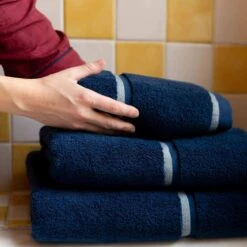 Moonlit Blue Hand Towel 13 Moonlit Blue Hand Towel -Piglet Piglet in Bed Cotton Towels Moonlit Blue Lifestyle 1300x1300 13