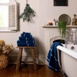 Moonlit Blue Hand Towel 12 Moonlit Blue Hand Towel -Piglet Piglet in Bed Cotton Towels Moonlit Blue Lifestyle 1300x1300 8