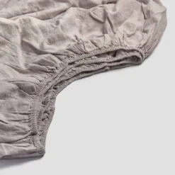 Dove Gray Linen Sheet Set 11 Dove Gray Linen Sheet Set -Piglet Piglet in Bed Fitted Sheet Dove Grey 1300x1300 1