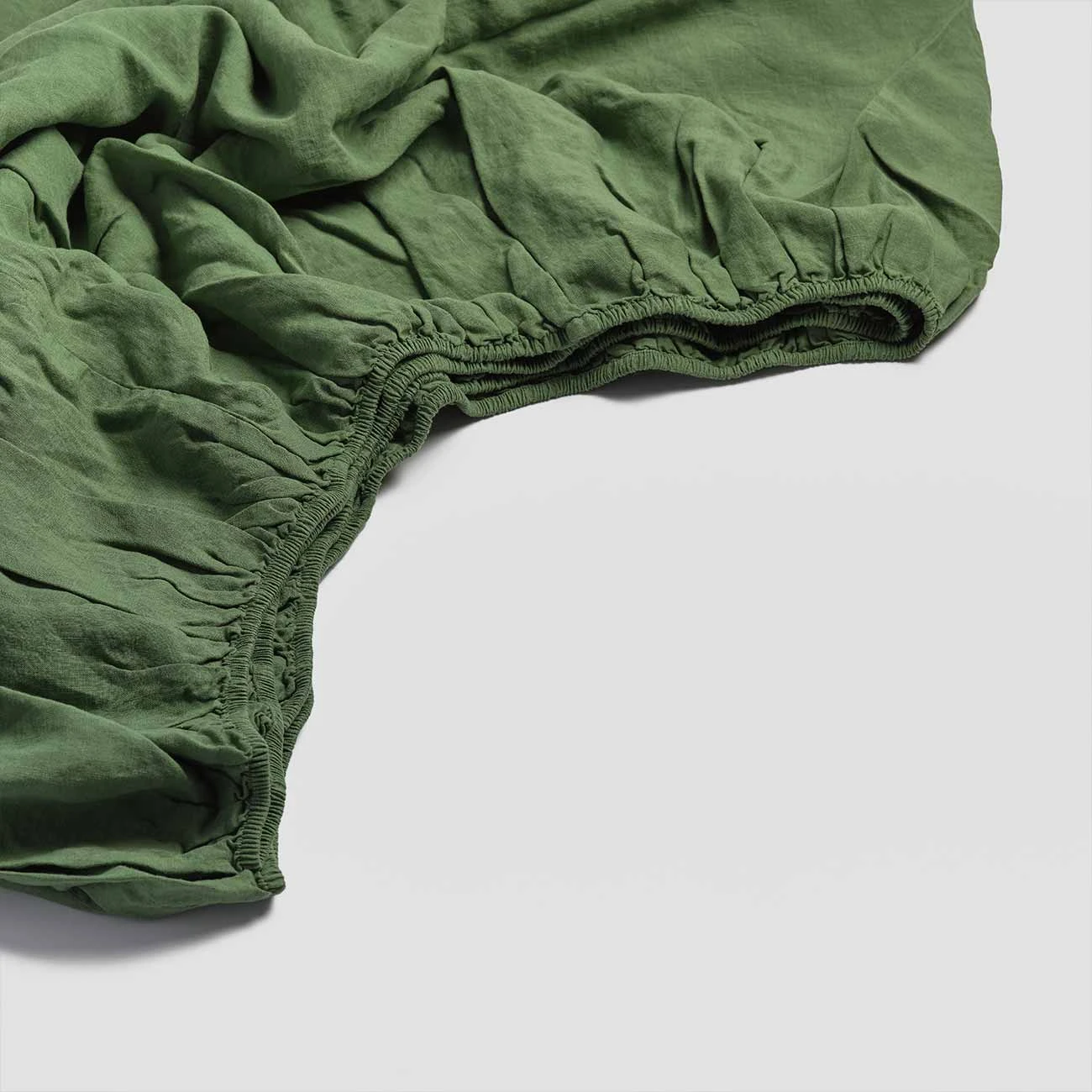 Forest Green Linen Sheet Set 6 Forest Green Linen Sheet Set - Image 4