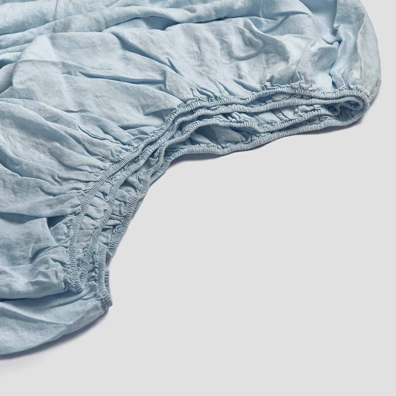 Lake Blue Linen Sheet Set 7 Lake Blue Linen Sheet Set - Image 5