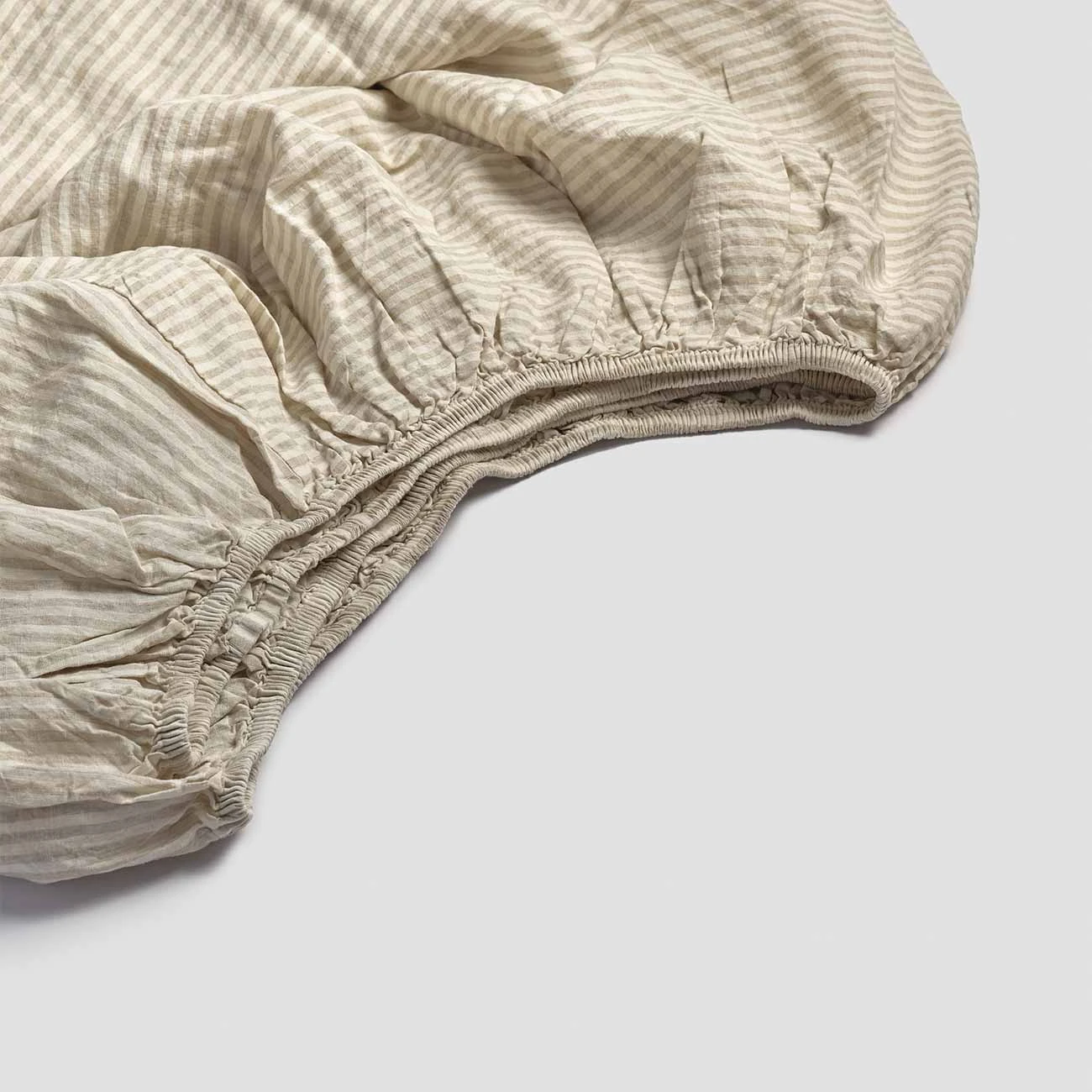 Oatmeal Stripe Linen Sheet Set 7 Oatmeal Stripe Linen Sheet Set - Image 5