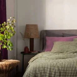 Botanical Green Gingham Linen Sheet Set -Piglet Piglet in Bed Gingham Linen Bedding Botanical Green Lifestyle 1 f42c4ad7 c595 4e46 8596 4093041fd8d3