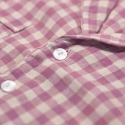 Orchid Gingham Linen Pajama Set -Piglet Piglet in Bed Gingham Shirt Orchid 3 web res 38a13683 6c30 4e07 9ec4 917eebda66a8