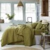 Botanical Green Linen Duvet Cover -Piglet Piglet in Bed Linen Bedding Botanical Green Lifestyle 1.2