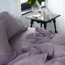 Elderberry Linen Sheet Set 15 Elderberry Linen Sheet Set -Piglet Piglet in Bed Linen Flat Sheet Elderberry Lifestyle 1 cf849491 2590 4e79 b958 bee77f58f03c