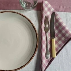 Orchid Gingham Linen Napkin Set Of 4