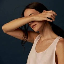 Blush Pink Nightgown -Piglet Piglet in Bed Linen Night Dress Blush Pink 3 1