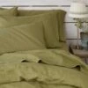 Botanical Green Linen Pillowcases (Pair) 2 Botanical Green Linen Pillowcases (Pair) -Piglet Piglet in Bed Linen Pillowcases Botanical Green Lifestyle 1