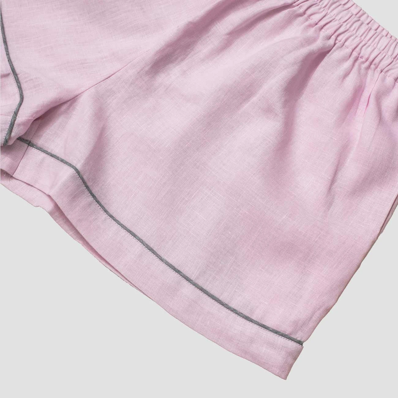 Blush Pink Linen Pajama Shorts Set 12 Blush Pink Linen Pajama Shorts Set - Image 10