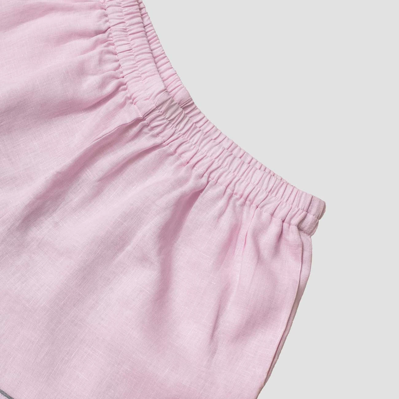 Blush Pink Linen Pajama Shorts Set 11 Blush Pink Linen Pajama Shorts Set - Image 9