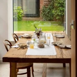 White Linen Table Runner -Piglet Piglet in Bed Linen Table Runner White 12 1