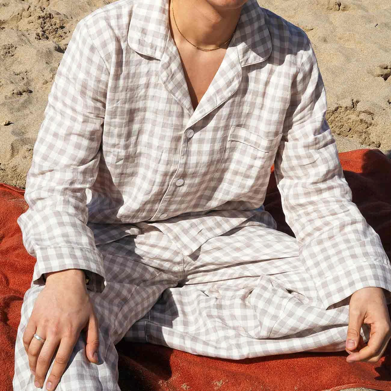 Men's Mushroom Gingham Pajama Pants 4 Men's Mushroom Gingham Pajama Pants - Image 2