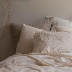 Cloud Cream Seersucker Cotton Pillowcases (Pair) -Piglet Piglet in Bed Seersucker Cotton Bedding Cloud Cream Lifestyle 2