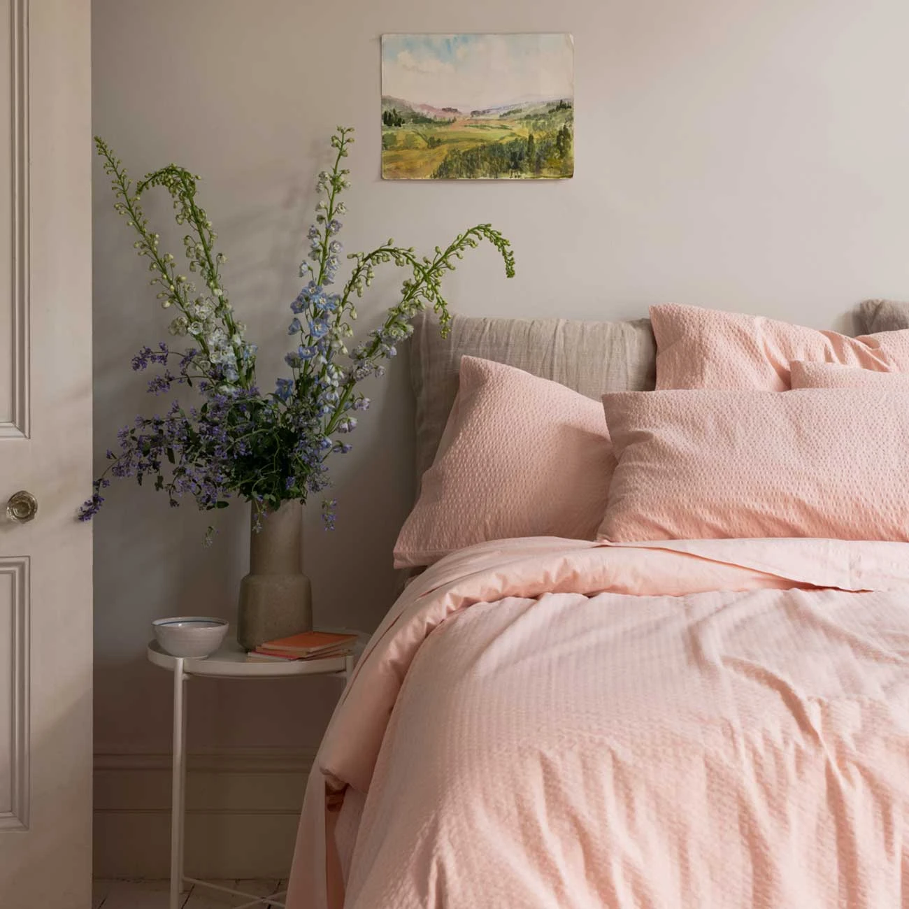 Salt Pink Percale Cotton Flat Sheet 4 Salt Pink Percale Cotton Flat Sheet - Image 2