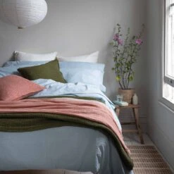 Sky Blue Percale Cotton Fitted Sheet -Piglet Piglet in Bed Seersucker Cotton Bedding Sky Blue Lifestyle 1 81fed490 7849 48bf 9ba0 66f8cf1957b6