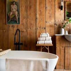 Birch Bath Sheet -Piglet Piglet in Bed Terry Cotton Bath Sheet Birch Lifestyle 1