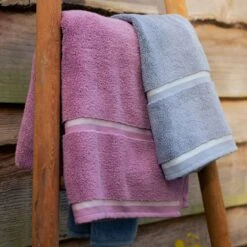 Orchid Bath Sheet -Piglet Piglet in Bed Terry Cotton Bath Sheet Orchid Lifestyle 2