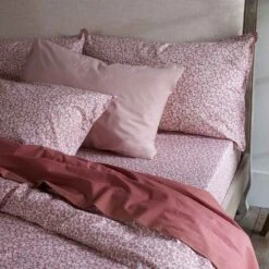 Red Dune Meadow Floral Printed Cotton Fitted Sheet -Piglet Piglet in Bed Washed Cotton Bedding Red Dune Meadow Floral1300X1300 Web 2.1 1