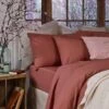 Red Dune Washed Cotton Percale Pillowcase (Pair) 1 Red Dune Washed Cotton Percale Pillowcase (Pair) -Piglet Piglet in Bed Washed Cotton Bedding Red Dune Plain1300X1300 Web 2