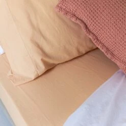 Sun Baked Washed Cotton Percale Pillowcases (Pair) -Piglet Piglet in Bed Washed Cotton Bedding Sun Baked Lifestyle 2 99bf836e d6f7 465d 95e8 1e4a33470fc5