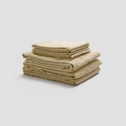 Buttermilk Washed Cotton Percale Bedtime Bundle -Piglet Piglet in Bed Washed Cotton Bedtime Bundle Buttermilk 1 grey BG