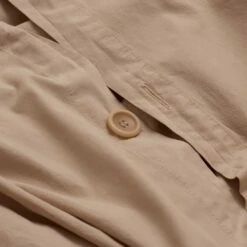 Cafe Au Lait Washed Cotton Percale Bedtime Bundle 14 Cafe Au Lait Washed Cotton Percale Bedtime Bundle -Piglet Piglet in Bed Washed Cotton Duvet Cover Cafe au Lait 2