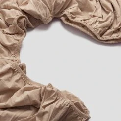 Cafe Au Lait Washed Cotton Percale Bedtime Bundle 15 Cafe Au Lait Washed Cotton Percale Bedtime Bundle -Piglet Piglet in Bed Washed Cotton Fitted Sheet Cafe au Lait 2 grey BG