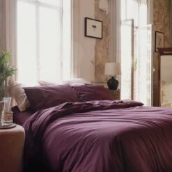 Mulberry Washed Percale Cotton Fitted Sheet -Piglet Piglet in Bed Washed Percale Cotton Bedding Mulberry 1300x1300 1 3b0505c3 581b 4115 8f78 5a2cf179a4f3