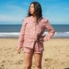 Mineral Red Gingham Pajama Shorts Set